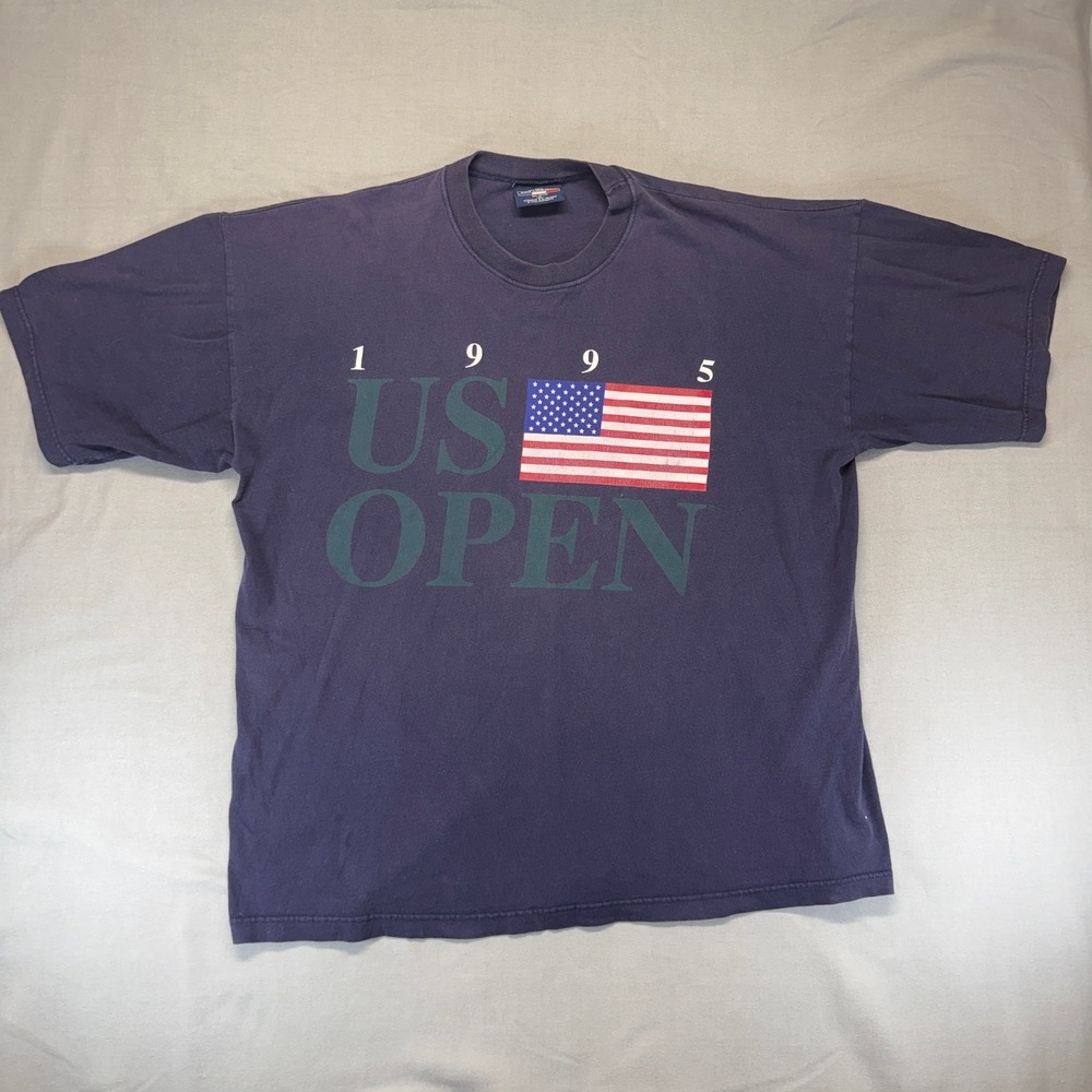 U.S. Open Golf Collection T-Shirt Mens XL Blue '95 Vintage Single Stitch Tee